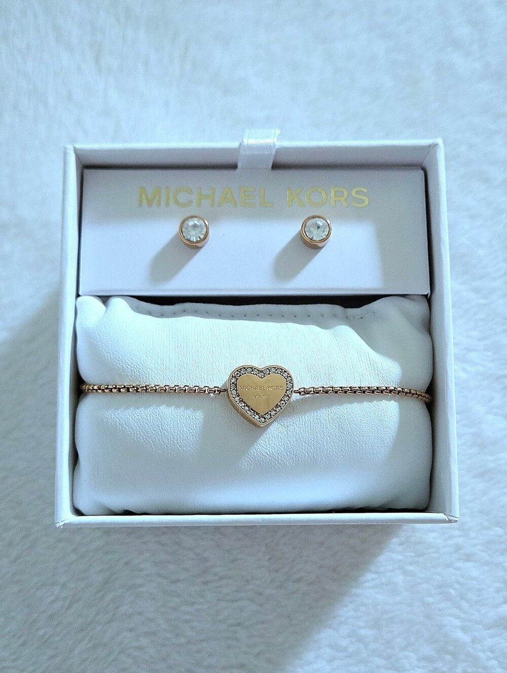 ✨️HP✨️ Michael Kors Rose🌹 Gold💛 Heritage Heart Set - NIB - Picture 14 of 16